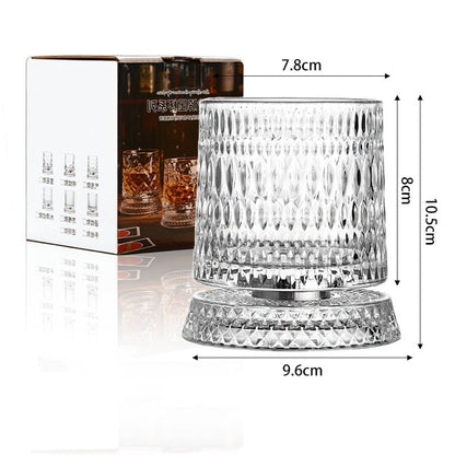 Luxury 360° Spinning Crystal Glass, elegant European-style bar supplies and gifts.