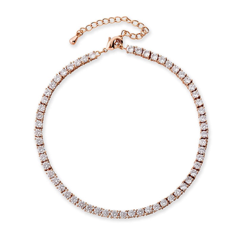 Crystal tennis necklace