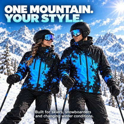 ❄️ Thermochromic Color-Changing Winter Jacket – Temperature-Reactive Ski & Snowboard Coat