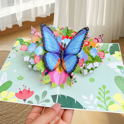 🦋 Vibrant 3D  Butterfly & Daisy Pop-Up Greeting Card