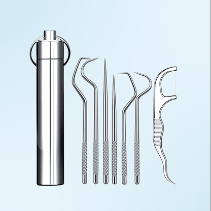 📢📢49% OFF !! ⏰🔥Juego de palillos de dientes de acero inoxidable 7pcs