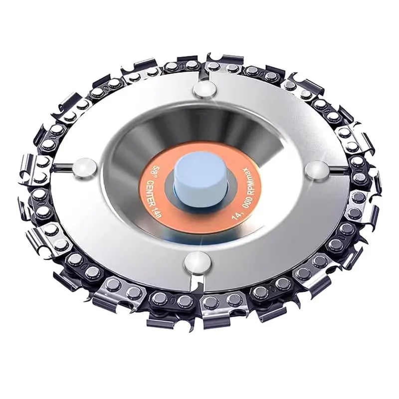 Disco Tallador/Removedor de Tocones para Amoladora Angular de 4" o 4-1/2", Eje de 5/8", Refuerzo de Cromado, Disco para Dar Forma y Cortar