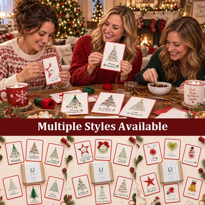 Christmas String Art Greeting Card DIY Kit – 6-Piece Stitching Set