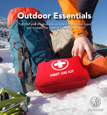 160 Piece Waterproof First Aid Kit for Emergencies