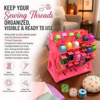 🔥Last Day 49% OFF - 🧵Rotating Bobbin Thread Organizer