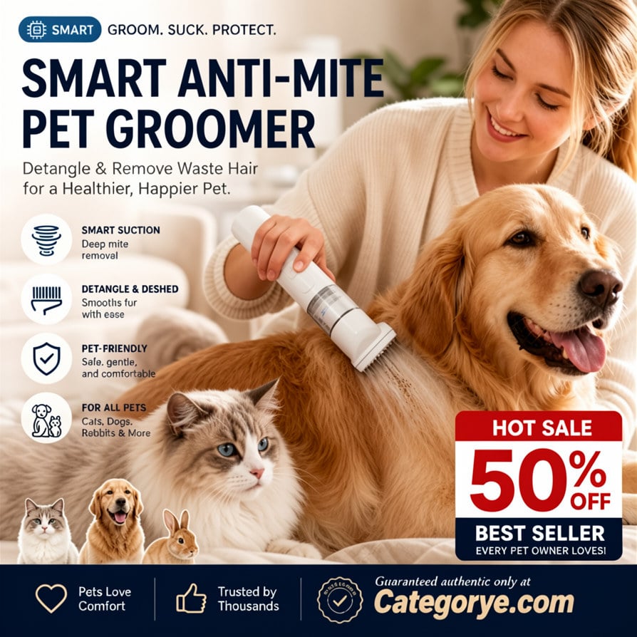 ⏰LIMITED TIME PRICE🔥Electric Pet Grooming Comb🐕Keep your furry friends away from mites, fleas and tangled fur!