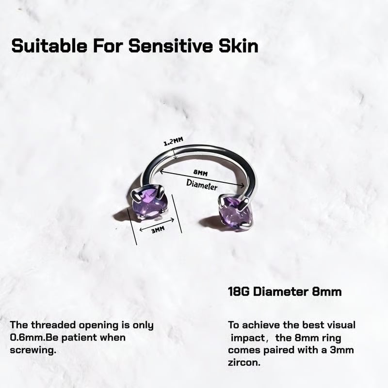 6pcs 16G 1.2mm Hypoallergenic Nose Hoop Set – Safe Material, with Ball Holder