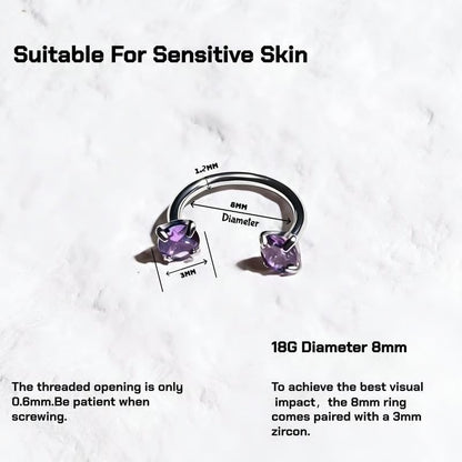 6pcs 16G 1.2mm Hypoallergenic Nose Hoop Set – Safe Material, with Ball Holder