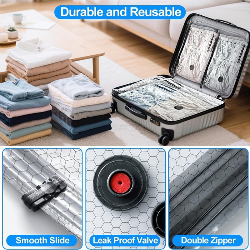 🎁 Cordless Travel Vacuum Storage Compression Bag Set
