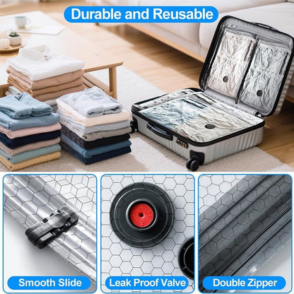 🎁 Cordless Travel Vacuum Storage Compression Bag Set