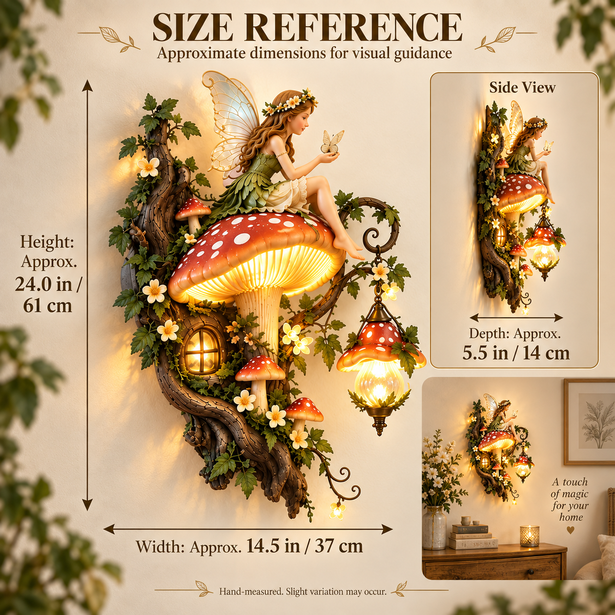 ⏰Limited Stock 50% OFF - Enchanted Mushroom Fairy Wall Light🧚✨  🍄🌿