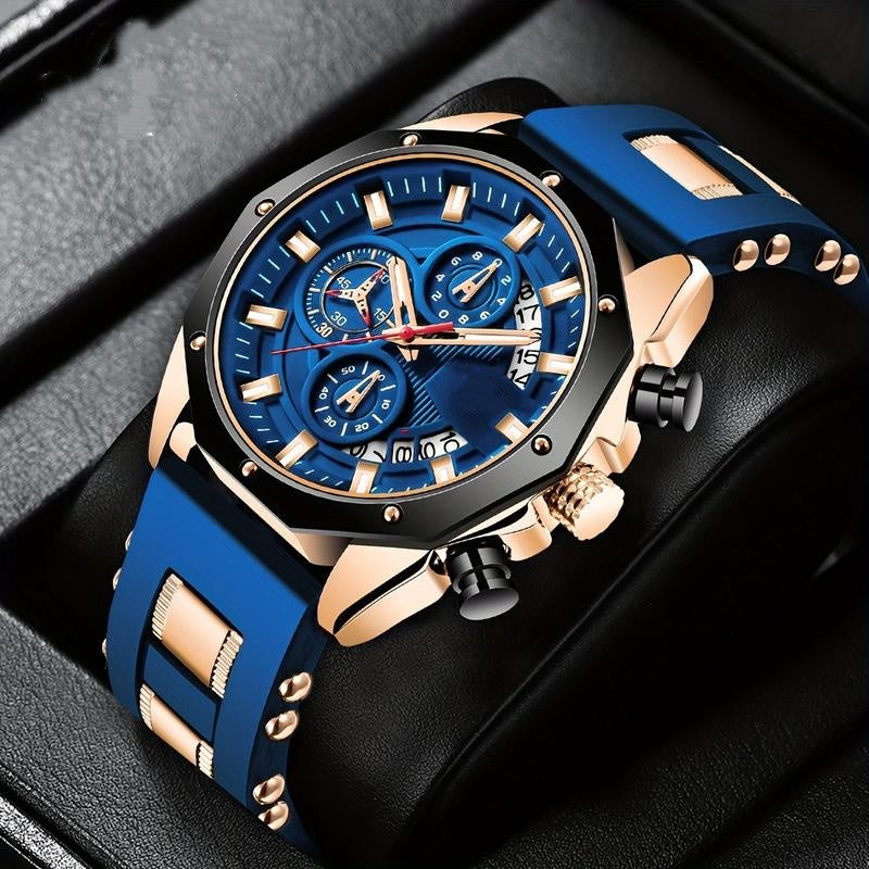 ⏳🔥LIMITED-TIME 50% OFF! ⏰Men's Outdoor Waterproof Sport Quartz Watch – Chronograph function, durable & water-resistant – Perfect for sports, travel & daily wear 🏃‍♂️