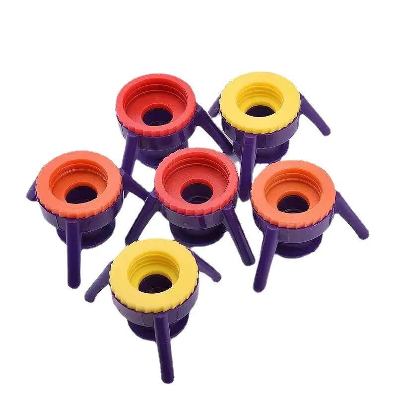 ✅ Flip & Flow! Bottle Emptying Caps 💧 - 6 Bottle Pack - Comes with Adapters for Any Screw Cap Size 🎯