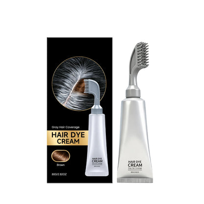 ✨Built‑in Comb Hair Dye Cream🪮Portable At‑Home Hair Color For Even Shiny Hair Touch‑Up