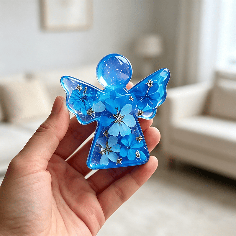 🪽Forget Me Not Dried Flower Angel Keepsake - Timeless Gift for Remembrance, Comfort & Hope