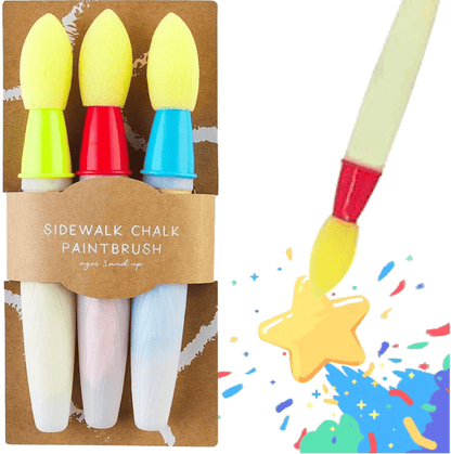 🌈Outdoor Sidewalk Chalk Paint Brush Set | Paint in the Brushes – Just Add Water✨🎨