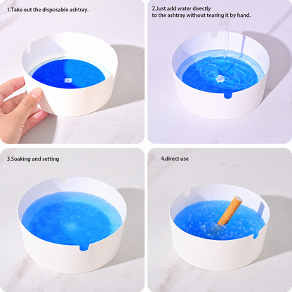 Cenicero Desechable Paquete de 25, Ceniceros Portátiles de Papel Ecológicos con Gel Desodorante sin Humo, para Uso en Interiores y Exteriores, Viajes, Portavasos de Coche, Fiestas y Camping