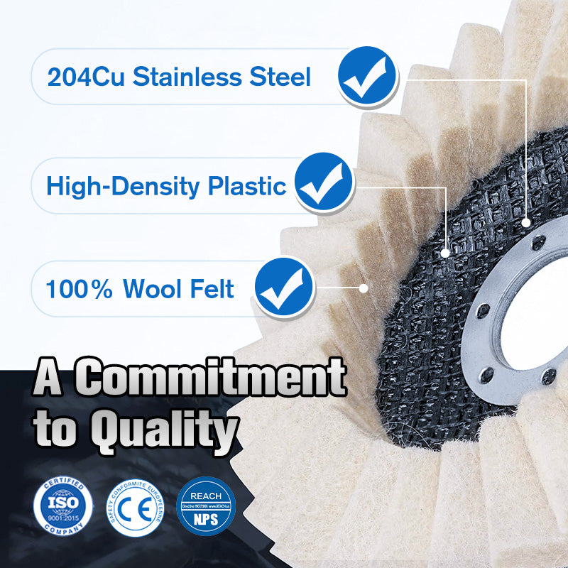 🎁 50% Off for a Limited Time 🎁 ✨ Wool Felt Flap-Style Polishing Disc