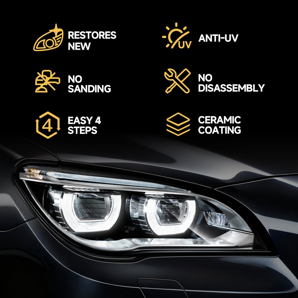 🥳HOT SALE🥳💞50K+ SOLD! Car Headlight Restoration Kit