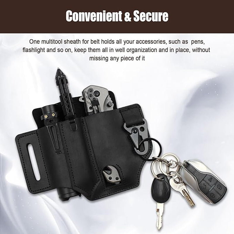 Leather tool belt pouch – multifunctional storage