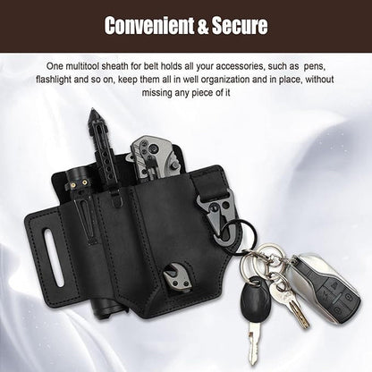 Leather tool belt pouch – multifunctional storage