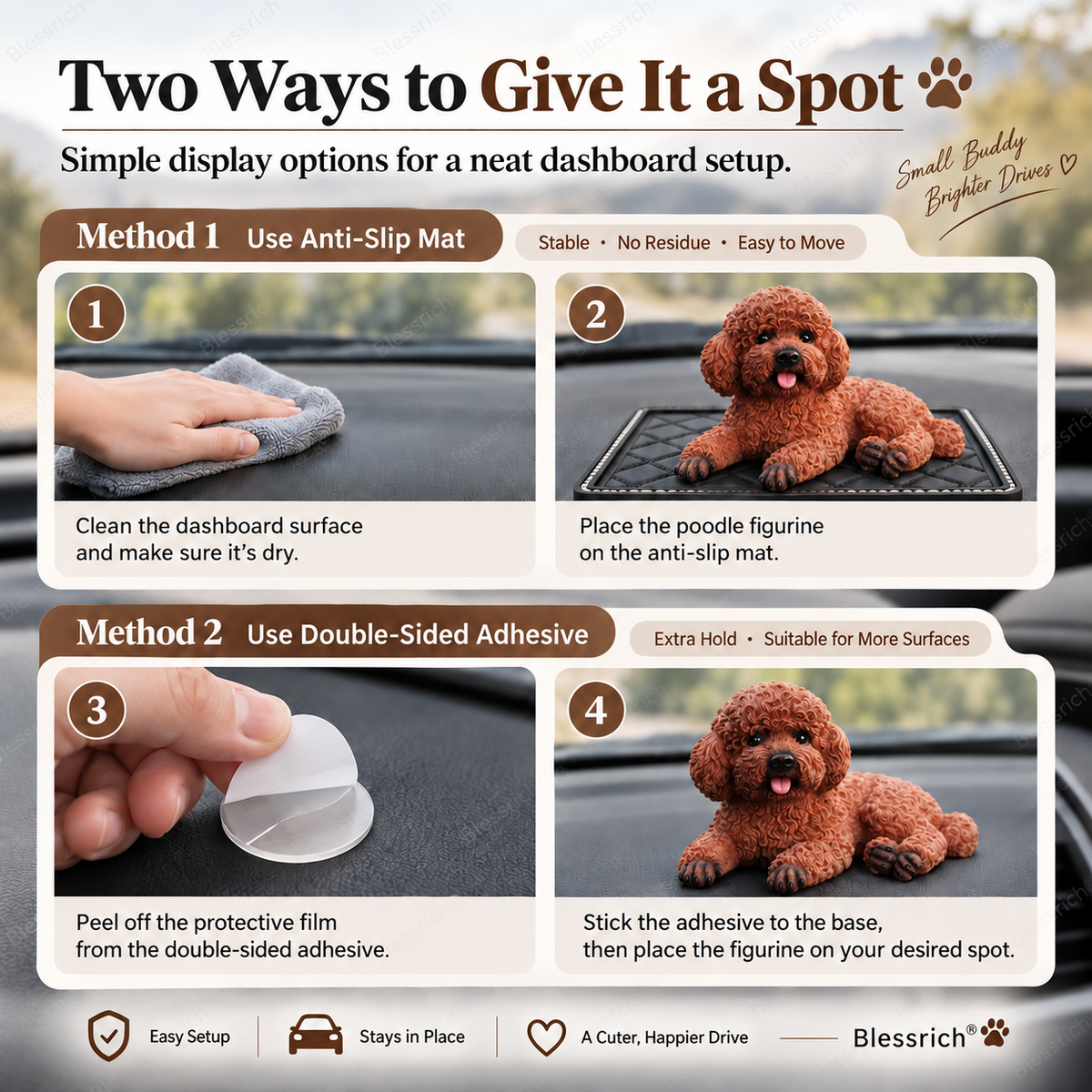 Poodle Car Ornament – The Cutest Dashboard Upgrade 🐶✨