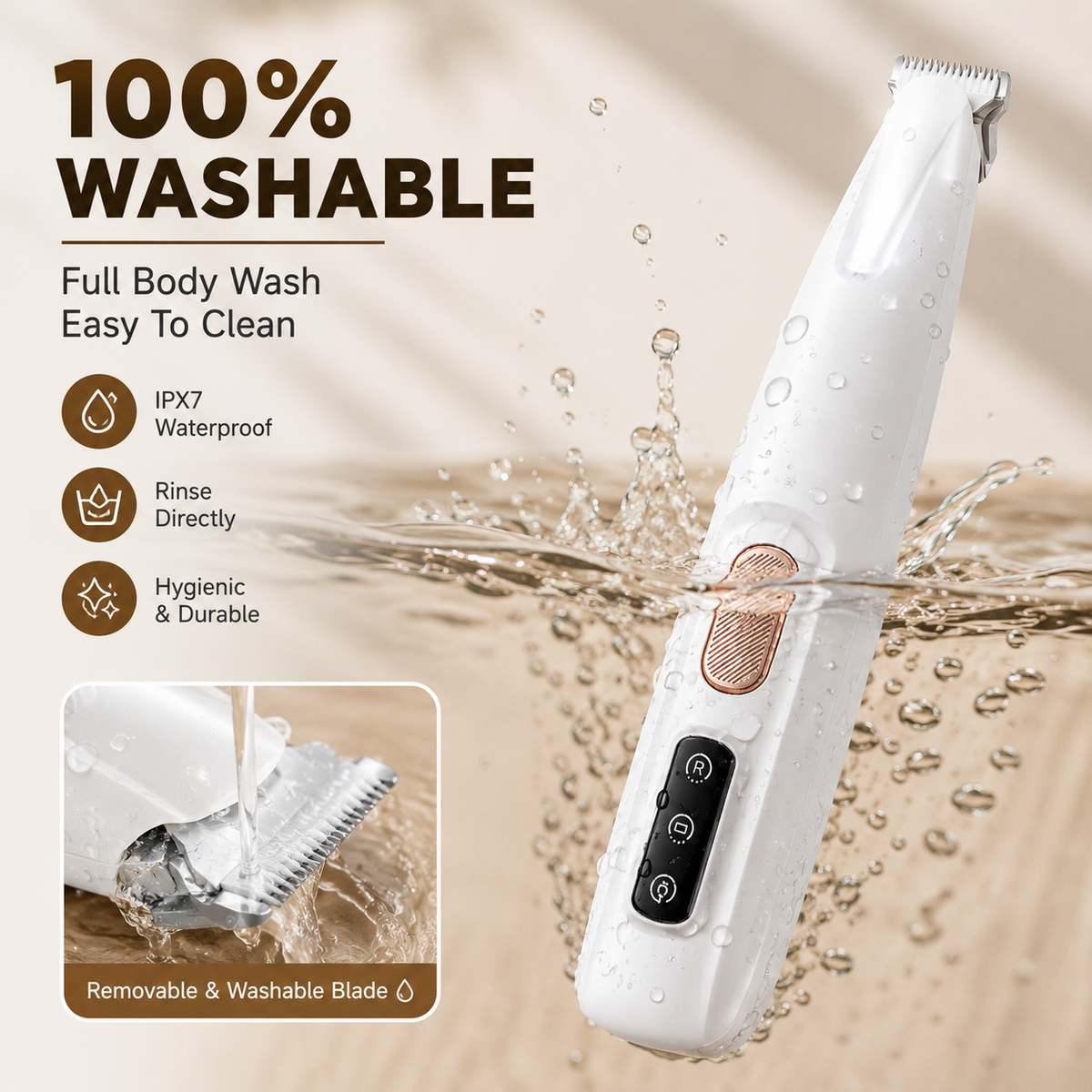 🐶✨ Quiet & Gentle Pet Grooming Trimmer – Paws, Ears & Sensitive 🐾