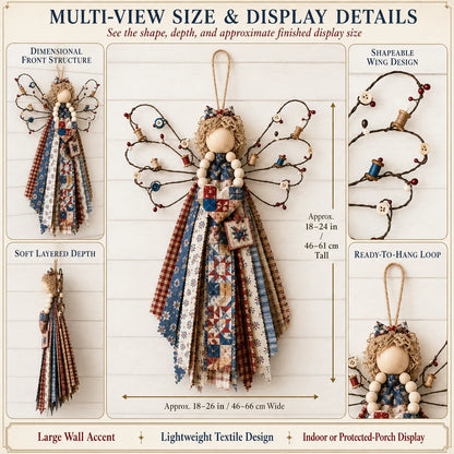 🔥This Week 50% OFF - Angel Fabric Hanging DIY Kit - Stitch a Little Blessing That Stays Forever
