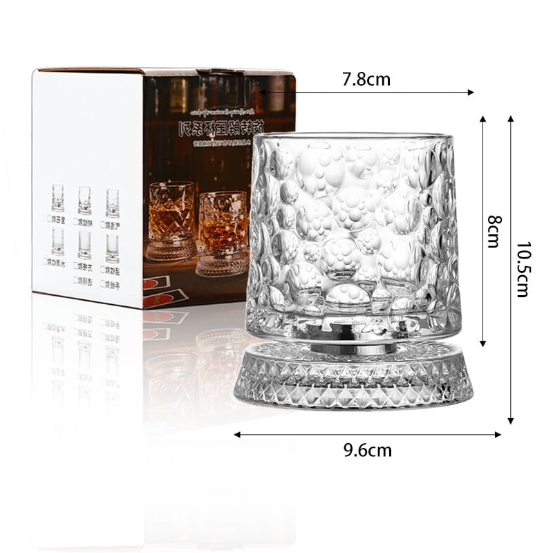 Luxury 360° Spinning Crystal Glass, elegant European-style bar supplies and gifts.