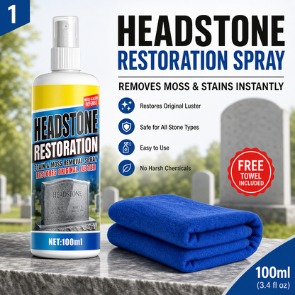 ✨ Headstone Restoration Cleaning Spray 🕯️