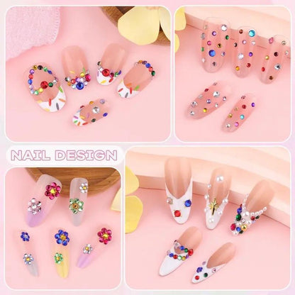 40,000 rhinestones in 40 colors, 3mm jelly-like flat bottom, sparkling set