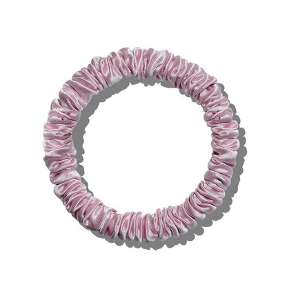 6Pcs Silk Hair Ties Small Silk Scrunchies for Women Girls Thin Skinny Hair Sleep Scrunchies No Damage