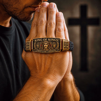💯✝️ King of Kings Faith Bracelet – Adjustable Christian Wristband Gift