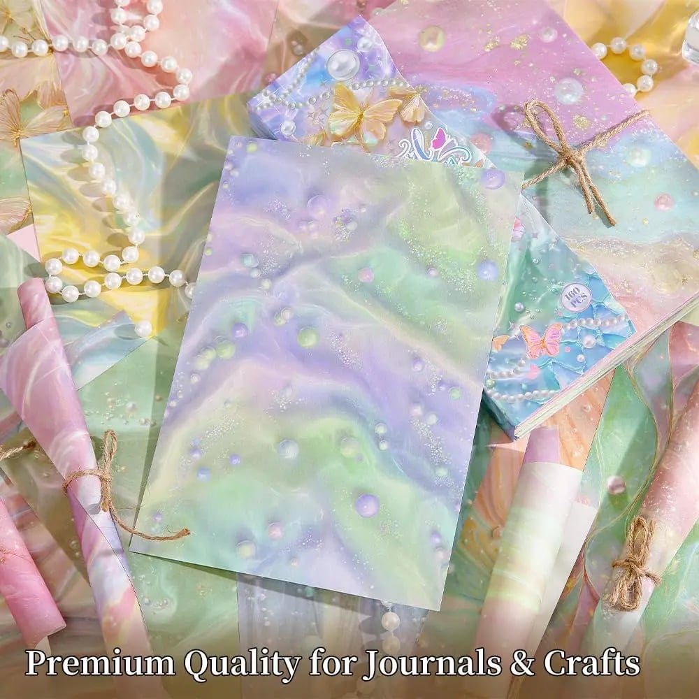 💯🎁 49% OFF-🌺160-sheet pearlescent scrapbook paper