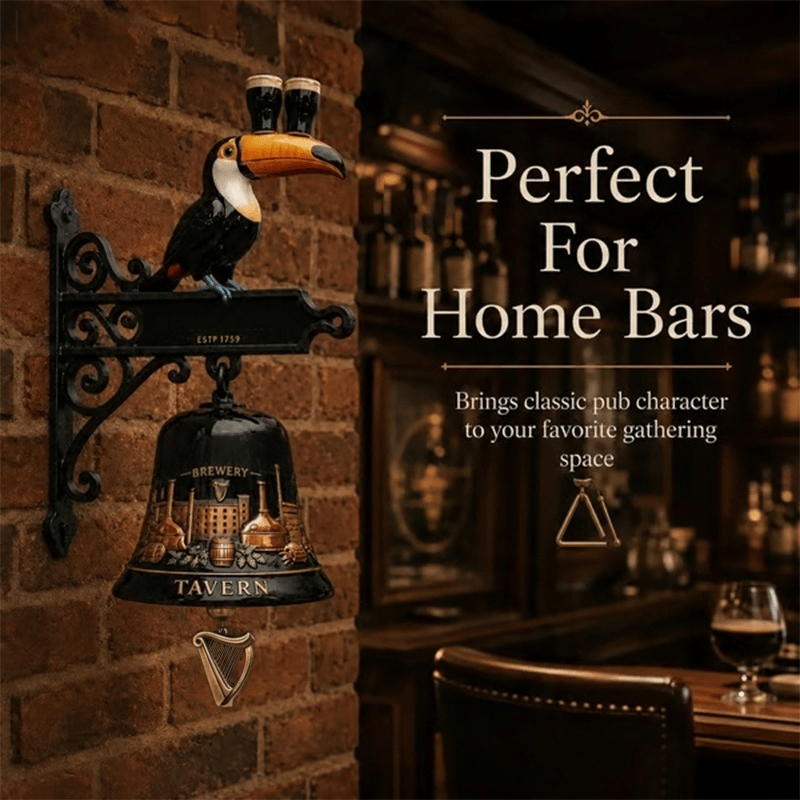 🔥HOT SALE 49% OFF🎉🍺Vintage Celtic Toucan Wall Bell – Classic Tavern Decor For Entry & Home Bar
