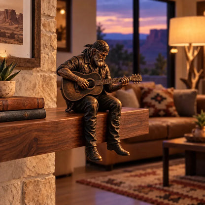 ⏳ Last Day 49% OFF – 🏍️ Old Biker Soul Shelf Sitter | 5 Rustic Rider Designs with Antique Bronze-Look Finish 🤎