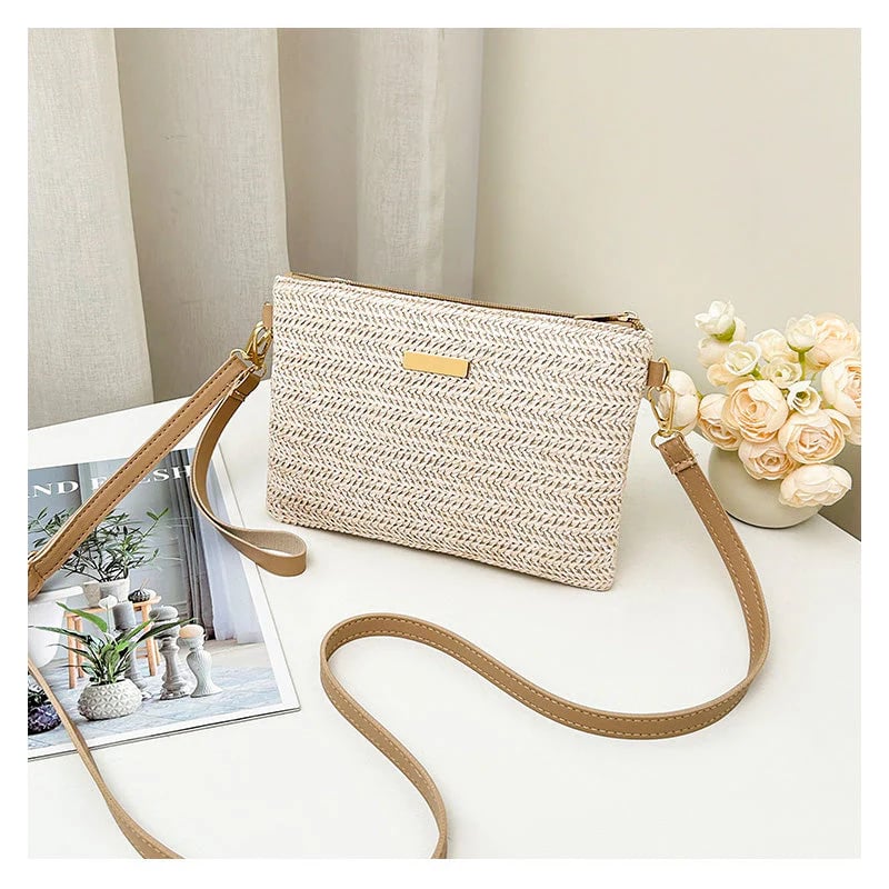 📢📢49% OFF !! ⏰Women's Woven Straw Shoulder Clutch Bag