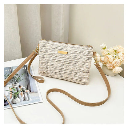📢📢49% OFF !! ⏰Women's Woven Straw Shoulder Clutch Bag