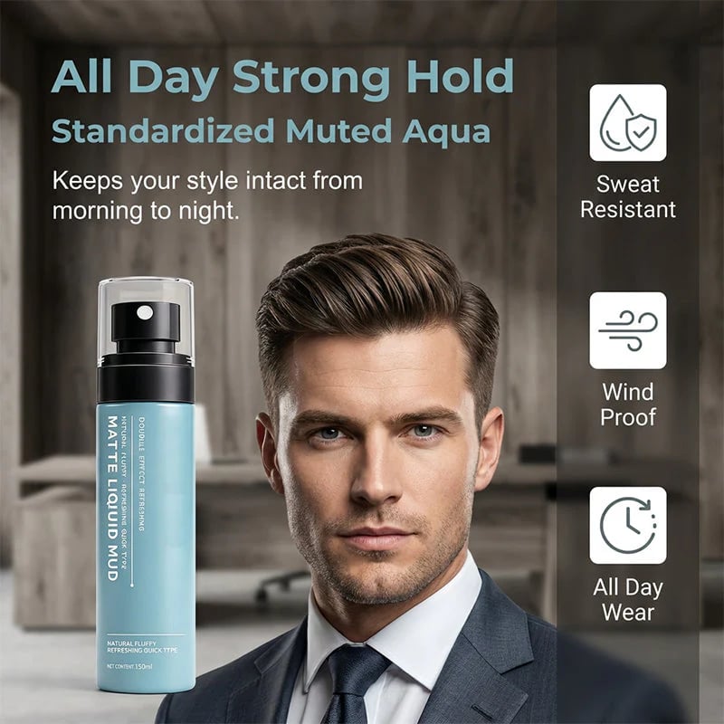 Spray de arcilla mate de secado rápido para hombre
