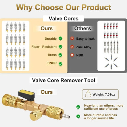 📢📢49% OFF !! ✨Professional AC Valve Core Remover & Installer Kit