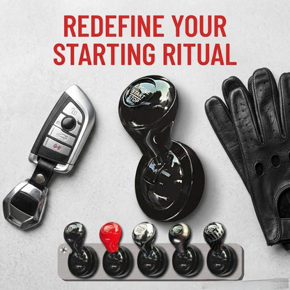 💯Universal One Click Start Lever - Car Push Start Button Cover Joystick, Cool Engine Ignition Car Interior Accessories