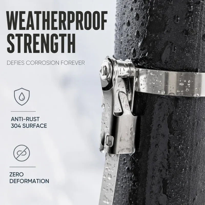 🔥LAST DAY 50% OFF - 🛠️Heavy Duty Stainless Steel Cable Tie with Flip Lock Buckle