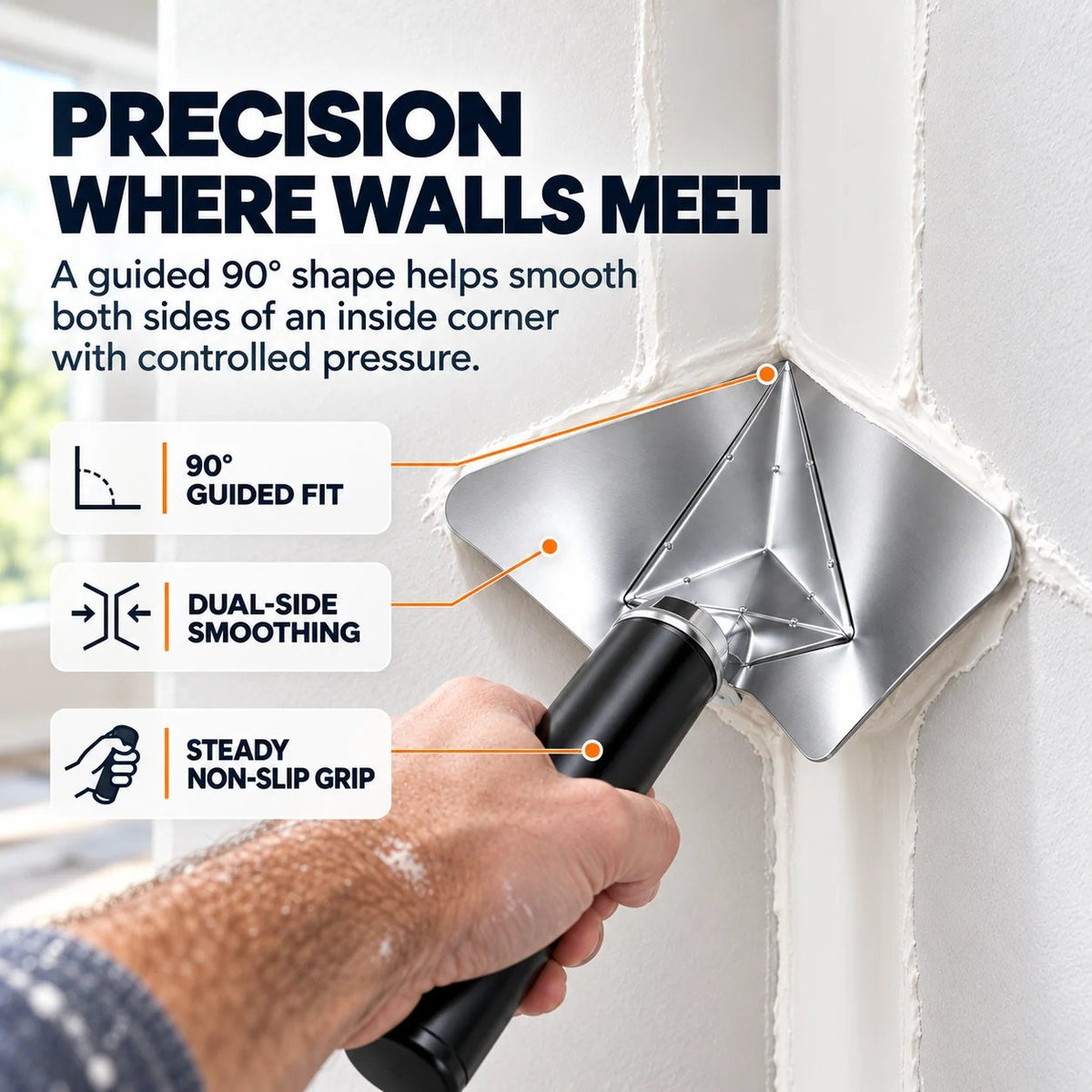 🔥 50% OFF Drywall Corner Finishing Trowel 🛠️ Create Perfect Inside Corners With Less Rework