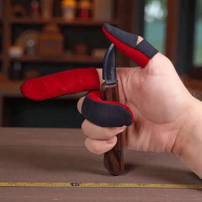 🔥 Finger Armor Sleeves | Flexible Fingertip Guards for Wood Carving, Sewing, Crafting & DIY Detail Work 🛡️
