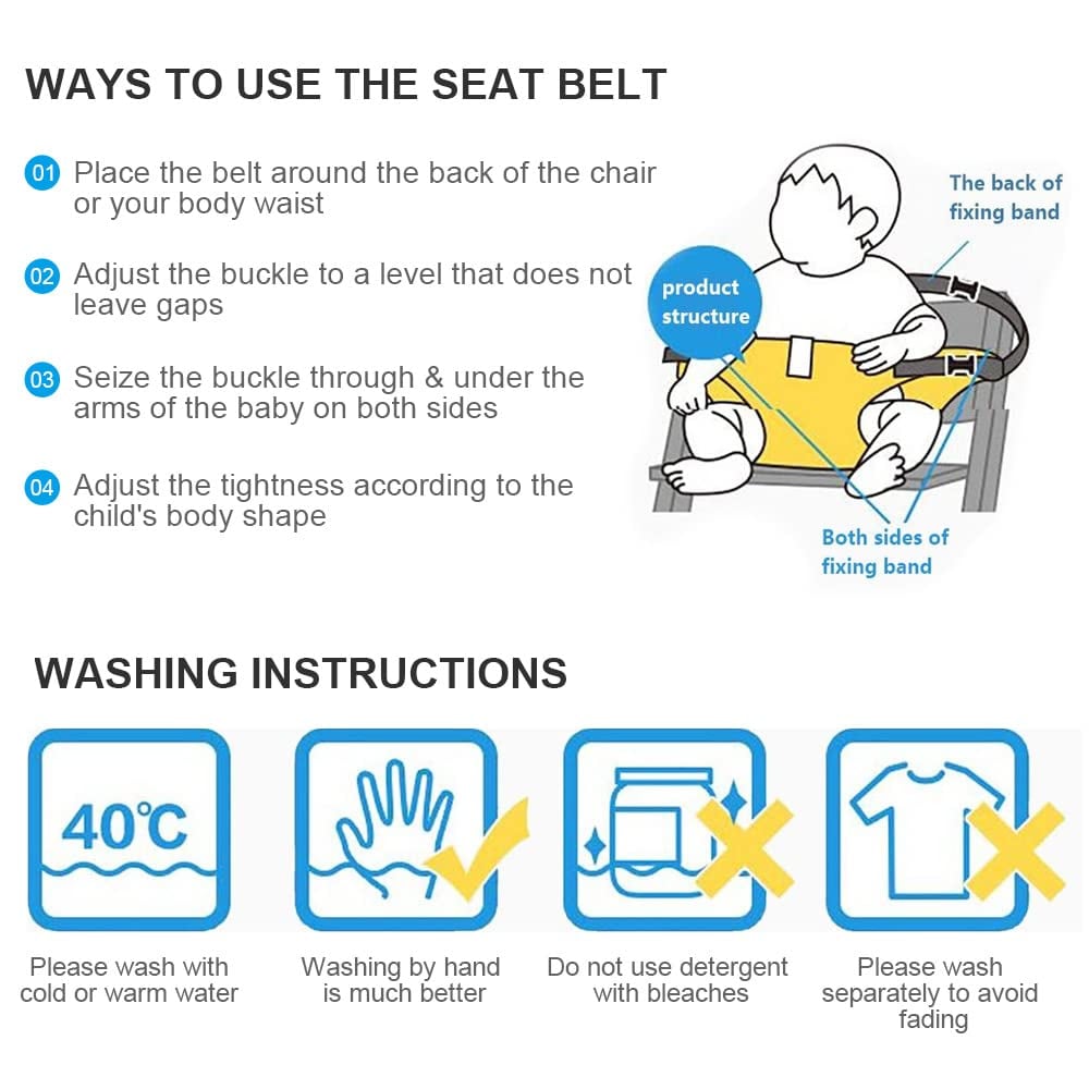 👶 Adjustable Baby Chair Safety Strap🪑Safer Mealtimes Made Easy