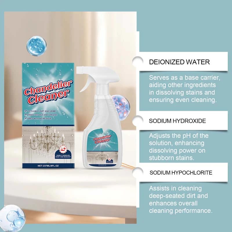 💡49% OFF🧼 Light Fixture Cleaning Spray | Powerful stain removal · Safe for all materials with no residue · Protects metal from oxidation · Suitable for chandeliers and decorative lights