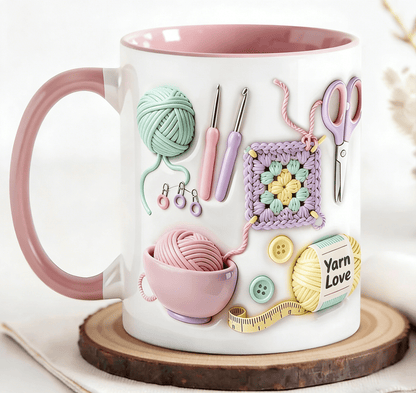 Yarn Love Mug, Gift For Crafters And Creative Souls