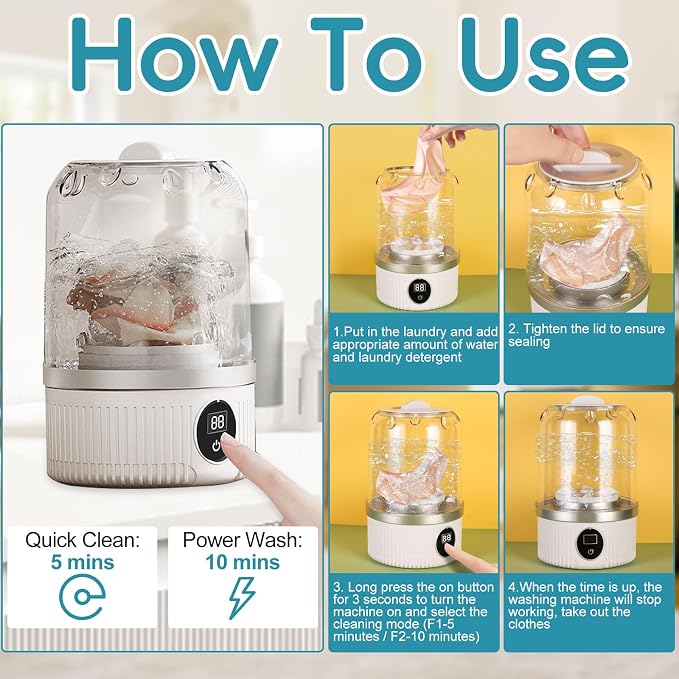 Wireless Mini Washing Machine