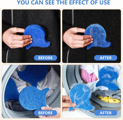 🔥HOT SALE 49% OFF🐟 6-Pack Fish-shaped Pet Hair Remover, Reusable Lint Catcher for Washer & Dryer, Clothes, Bedding, Fabrics✨