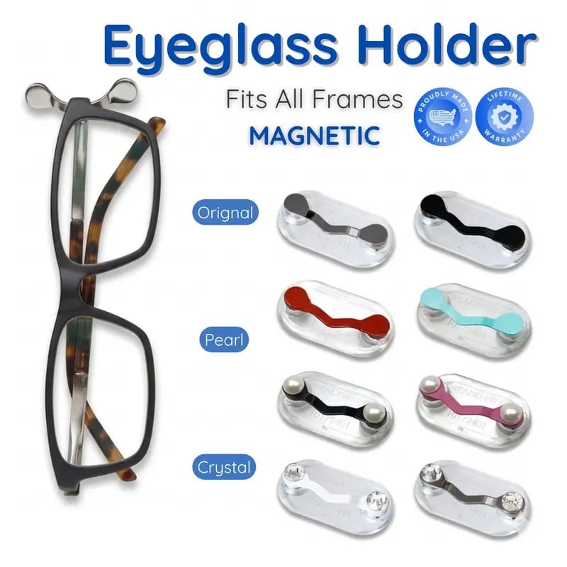 💥Buy 2 get 1 free 🔥Magnetic Eyeglass Holder Stainless Steel Glasses Clip for Shirts & Pockets